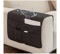 AWAV Sofa Armrest Organiser Hanging Storage Bag Couch Chair TV Remote Control Holder Armchairs Couch Organiser waterproof Anti-Slip for Cellphone Magazines Glasses TV Remote Control (Black)