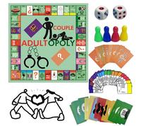 AWAVM 1 Set Adultopoly Board Game, Couple Adult Opoly Board Game, Couple Board Game for Adults, Board Games, Bedroom Games for Couples, Relationship Card Game, Conversation Cards for Couples