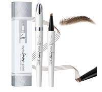 AWAVM 2024 Microblading Eyebrow Pen, Upgraded 3D Waterproof Microblading Eyebrow Pencil, 4-Tip Eyebrow Pencil, Natural Makeup Long-Lasting Fine Stroke Magic Eyebrow Pencil for Women (Light brown)