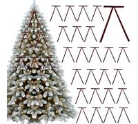 AWAVM 25PCS Christmas Red Velvet Bows Burgundy Velvet Christmas Tree Bows Velvet Christmas Bows Christmas Wreath Bow Velvet Double Christmas Bows for Home Indoor (25, small)