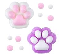 AWAVM 2PCS Cat Paw Squishy Toys, Cute Soft Fidget Toys, Children's Anxiety Relief Toys, Adult Squeeze Plush Toys, Children Big Cat Paw Silicone Squeeze Toy for Anxiety Relaxation