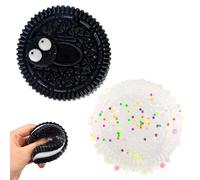 AWAVM 2Pcs Oreo Squishy, Ultra Soft Biscuit Stress Relief Toys, Fufu Squishy Squeeze Toys for Anxiety Relief, Cookie Squishy Fidget Toys, Fun Squishy Toys for Kids and Adults
