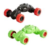 AWAVM 2PCS Pull Back Car Toys Reverse Twisted Car 4 Wheel Inertia Drive Climbing Car Special Off Road Vehicle Reverse Small Car Set Street Stall Toy Car for 1 2 3 Year Old Boys Girls (Black+Green)