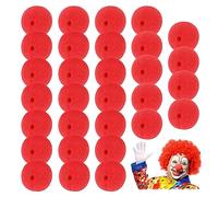 AWAVM 30PCS Red Clown Noses, Clowns Dressed Sponge Balls, Role-Playing, Party Props, Circus, Halloween, Christmas (5cm)