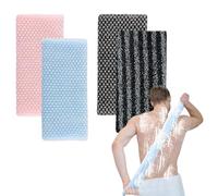 AWAVM 4 PCS Japanese Exfoliating Towel Set,Exfoliating Antibacterial Shower Towel,Extra Long Deep Exfoliating Washcloth Body Scrub Loofah Back Scrubber for Men Women