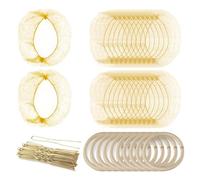 AWAVM 40pcs Hair Pins with 20pcs Invisible Hair Nets &10pcs Hair Bands,Elastic Edge Mesh Hair Nets for Bun in Individual Package,U Shape Bobby Pins for Ballet Dancers Nurse Women