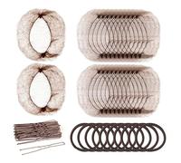 AWAVM 40pcs Hair Pins with 20pcs Invisible Hair Nets &10pcs Hair Bands,Elastic Edge Mesh Hair Nets for Bun in Individual Package,U Shape Bobby Pins for Ballet Dancers Nurse Women