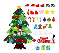 AWAVM 41PCS Felt Christmas Tree DIY Wall Hanging Christmas Tree Christmas Decoration Set Homemade Christmas Tree