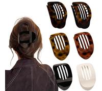 AWAVM 6PCS Leopard Claw Clips for Women, Curved Matte Hairpins for Driving, Sleeping, Strong Hold Flat Hair Clips for Thick, Thin Hair, Eco-Friendly Travel Headwear