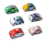 AWAVM 6PCS Pull Back Cars,Cartoon Push and Go Car Toy,Pull Back Racing Vehicles for 2 3 5 Year Olds Boys Party Bags Fillers