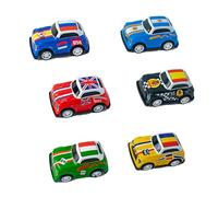 AWAVM 6PCS Pull Back Cars,Country Flag Mini Push and Go Car Toy,Pull Back Racing Vehicles for 2 3 5 Year Olds Boys Party Bags Fillers
