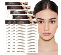 AWAVM 7Sheets/77Pairs 4D Hair-Like Eyebrow Tattoo Stickers Waterproof Natural Fake Stickers,Long Lasting Eyebrow Grooming Shaping Perfect for Women and Girls (Brown-03)