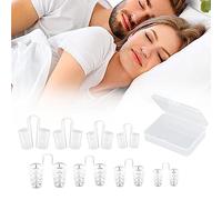 AWAVM 8-Piece Skeleton Silicone Stop Snoring Device, Stop Snoring Nose Clip, Anti-snoring, Nasal Congestion Set, 4 Sizes of 2 Styles