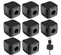 AWAVM 8PCS Cable Tidy Clips, Magnetic Cable Management, Wire Holder, Adhesive Cable Organizer, Cord Tidy Holder, Office, Kitchen, Home, Charging Cables, Electrical Power Cables, USB Cables(Black)