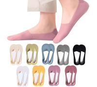 AWAVM 9 pairs No Show Socks for Women Invisible Low Cut Ultra Socks Non Slip Cotton Liner Boat Socks Size 4-7