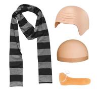 AWAVM Become the Ultimate Villain with Costume for Kids,Includes Bald Cap and Nose,Perfect for Halloween and Fancy Dress Parties