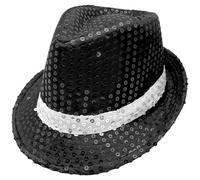 AWAVM Costume Hat for Boy Girls Western Jazz Dance Hat (Black White)