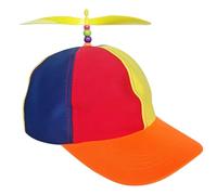 AWAVM Propeller Hat,Adults Funny Helicopter Fisherman Hat,Colorful Patchwork Rainbow Propeller Cap,Summer Sun Protection Sun Colorful Helicopter hat for Fancy Dress Party Gifts