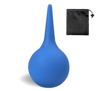 AWAVM Rubber Suction Ear Syringe, Reusable Ear Cleaner Ear Washing Squeeze Bulb Cleaning Ball for Ear Wax Removal, Suitable for Adults and Children, Blue Smooth