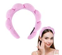 AWAVM Spa Headband for Women Non Slip Wide Headband Makeup Headband for Washing Face Facial Mask, Skin Care Shower Made of Soft & Absorbent Material Women Girls Hair Accessories (Pink)