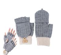 AWAVM Thermal Fingerless Gloves,Multifunctional warmer gloves,Thermal Mittens Fingerless Women's Gloves,Fleece Lined Insulated Warm Knitted,Winter Warming knitted Gloves for Womens