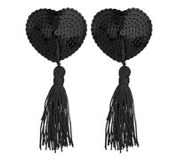 AWAVM TINSEL TITS SIMPLY THE BREAST,GIFT FOR HER RUDE PRANK FRIEND WOMEN NOVELTY WIFE GIRLFRIEND SISTER NIPPLE TASSELS BIRTHDAY LADIES CHRISTMAS STOCKING FILLER ADULT SECRET SANTA (Black)