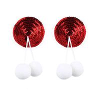 AWAVM TINSEL TITS SIMPLY THE BREAST,GIFT FOR HER RUDE PRANK FRIEND WOMEN NOVELTY WIFE GIRLFRIEND SISTER NIPPLE TASSELS BIRTHDAY LADIES CHRISTMAS STOCKING FILLER ADULT SECRET SANTA (Red)