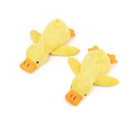 Awavsea 2 Pcs Soft Duck Dog Toy for Chewing, Interactive Quacking Plush for Boredom Relief, and Gentle Playtime Comfort Toy