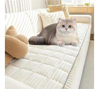 Awavsea Paw Lounge Plush Pet Couch Cover, Paw lounge Plush Couch Cover Stylish Non Slip, Soft Comfortable Strong & Scratch Resistant Protection Machine Washable Easy Cleaning (White,80 × 160 cm)