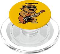 Awawa Rock Hyrax Rock Star Hippie Funny Guitar Love PopSockets PopGrip for MagSafe