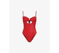 Away That Day Womens Red Malibu Recycled-polyamide-blend Swimsuit S