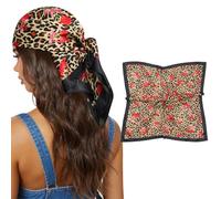 AWAYTR 27.5" Satin Head Scarf for Women's Hair Scarf Reversible Silk Bandanas for Sleeping Head Wrap Neck Cover