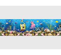 AWBD 8030 Self-Adhesive Border Sponge Bob AG Design, Waterproof Children's Room Wall Sticker Decoration, Wall Border for Girls and Boys, Foil, Multicoloured, Width 500 cm x Height 13.8 cm