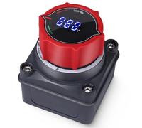 AWBLIN Upgrade Battery Disconnect Switch with Voltmeter, DC 5-60V Master Isolator Cut/Shut Off Switch for Marine Boat Car Truck Camper RV Trailer Vehicles Engine Application (On/Off)