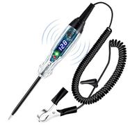 AWBLIN Upgraded Automotive Buzzer Test Light 4-60V DC Digital LED Circuit Tester, Heavy Duty Light Tester with Voltmeter, Auto Bidirectional Voltage Tester Electric Test Pen