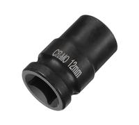 Awclub 1/2-Inch Drive 4 Point Square Impact Socket 12mm CR-MO Blackening, Metric Chamfered Female Pipe Plug Socket Tool | Professional Grade