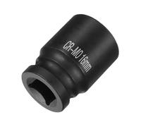 Awclub 1/2-Inch Drive 4 Point Square Impact Socket 16mm CR-MO Blackening, Metric Chamfered Female Pipe Plug Socket Tool | Professional Grade