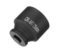 Awclub 1/2-Inch Drive 4 Point Square Impact Socket 25mm CR-MO Blackening, Metric Chamfered Female Pipe Plug Socket Tool | Professional Grade