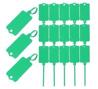 Awclub 200 Pack Blank Waterproof Plastic Tags, Reusable Plastic Self-Locking Label Tags with Zip Tie, 63mm x 37mm Writable Surface for Shipping, Luggage, Inventory, Storage & Organization (Green)