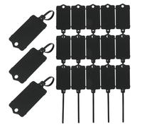 Awclub 30 Pack Blank Waterproof Plastic Tags, Reusable Plastic Self-Locking Label Tags with Zip Tie, 63mm x 37mm Writable Surface for Shipping, Luggage, Inventory, Storage & Organization (Black)