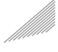 Awclub 304 Stainless Steel Round Rod 1.5mm x 400mm, 10pcs Metal Solid Shaft Rods Lathe Bar Stock for Industry, Metal Working Hobbies and DIY Craft