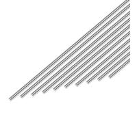 Awclub 304 Stainless Steel Round Rod 2mm x 400mm, 10pcs Metal Solid Shaft Rods Lathe Bar Stock for Industry, Metal Working Hobbies and DIY Craft