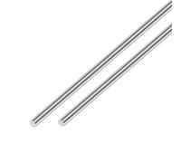Awclub 304 Stainless Steel Round Rod 8mm x 350mm, 2pcs Metal Solid Shaft Rods Lathe Bar Stock for Industry, Metal Working Hobbies and DIY Craft