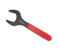 Awclub 41mm Open End Wrench, 15 Degree Offset Thin U-Shaped Spanner with Red Shank, Black Finish for Automotive Repair & Furniture Assembly