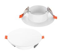 Awclub 5.3-Inch Spring Mount Ceiling Cover Plates, Recessed Light Trim Wall, Downlight Hole Cap Decorative Panel with Buckle Fit 3.4-4.9inch Round Hole Ceiling Openings, White 2 Pack