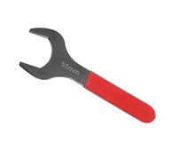 Awclub 55mm Open End Wrench, 15 Degree Offset Thin U-Shaped Spanner with Red Shank, Black Finish for Automotive Repair & Furniture Assembly