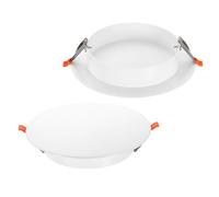 Awclub 9-Inch Spring Mount Ceiling Cover Plates, Recessed Light Trim Wall, Downlight Hole Cap Decorative Panel with Buckle Fit 6.9-9inch Round Hole Ceiling Openings, White 2 Pack