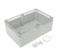 Awclub ABS Plastic Junction Box, Dustproof Waterproof IP65 Electrical Enclosure Box - Universal Project Enclosure Grey, with PC Transparent/Clear Cover 9"x5.9"x3.4"(230mm x 150mmx 87mm)