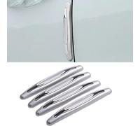AWCYRHI 4 Pcs Car Door Edge Guard Strips, For Ssangyong Korando Car Door Anti-Collision Strip,Front and Rear Car Door Bumper Guard Protector,C/Silver