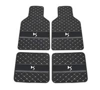 AWCYRHI 4 Pcs Car Floor Mats, for Citroen DS3 Racing DS3 Cabrio DS4 DS5 DS3 Crossback DS 4S All Weather Car Waterproof Non Slip Carpet Mat Floor Liners Carpet Protection,Black Beige